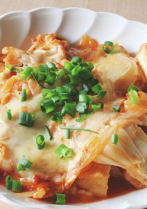 レンジde豚キムチ&新玉ねぎ☆夕食メイン-レシピのメイン写真