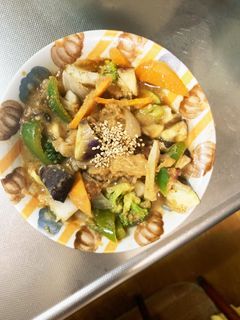 きな粉オイ梅味豚こま回鍋肉青椒肉絲風-レシピのメイン写真