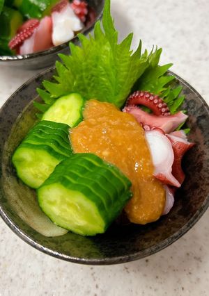 たこときゅうりの辛子酢味噌和え-レシピのメイン写真