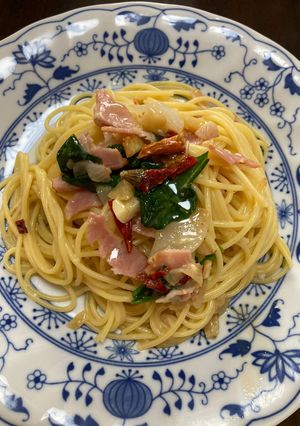 オニオンとほうれん草入り　ペペロンチーノ-レシピのメイン写真