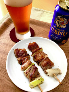 ビールのつまみ/豚串焼き-レシピのメイン写真