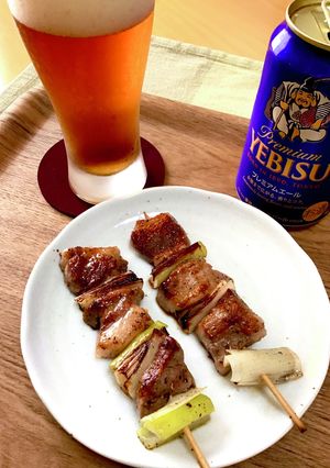 ビールのつまみ/豚串焼き-レシピのメイン写真