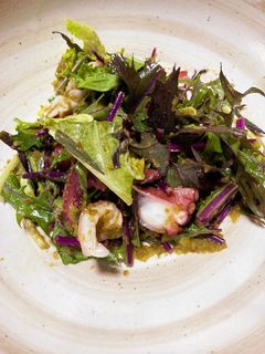 タコと水菜のメカブサラダ-レシピのメイン写真