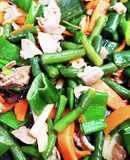 簡単豚バラ肉ネギ冷凍中華野菜ミックス炒め