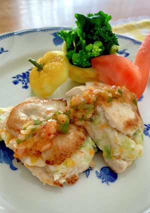 鶏むね肉のはんぺん包み♪-レシピのメイン写真