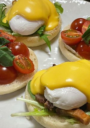 エッグベネディクトとブルスケッタ　②-レシピのメイン写真