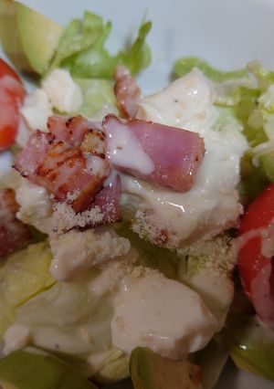 豆腐で洋風化!シーザーサラダ-レシピのメイン写真