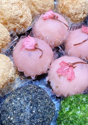 春♪ピンクで可愛い♡桜の花のおはぎ-レシピのメイン写真