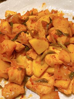 鶏むね肉とじゃがいものキムチ炒め-レシピのメイン写真