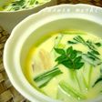 カニとほうれん草の茶碗蒸し