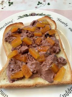 チョコアイスとオレンジピールのトースト-レシピのメイン写真