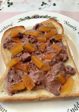 チョコアイスとオレンジピールのトースト-レシピのメイン写真