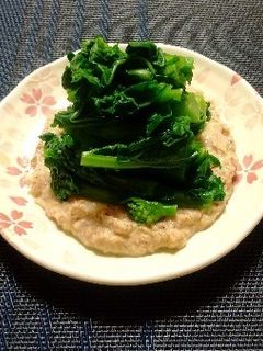 菜の花の豆腐ソース(ごま味噌味)-レシピのメイン写真