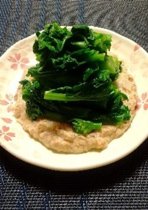 菜の花の豆腐ソース(ごま味噌味）-レシピのメイン写真