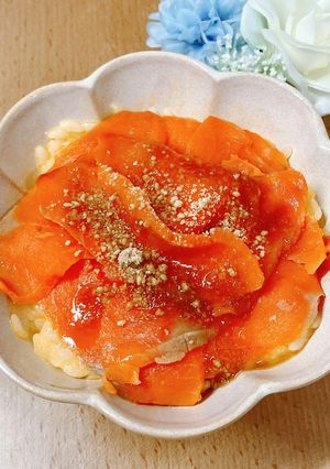 激旨♡玉子と焼肉タレのスモークサーモン丼-レシピのメイン写真