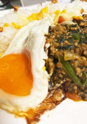 トロッとサニーサイドアップにキーマカレー-レシピのメイン写真