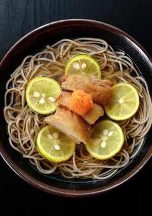 照焼鶏肉とすだちの冷やしぶっかけ祖谷そば-レシピのメイン写真