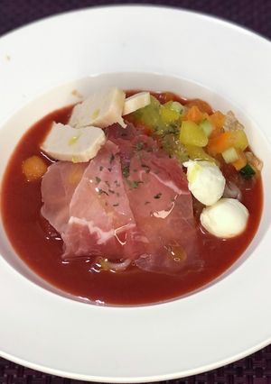 彩り野菜のガスパチョ風冷製うどん-レシピのメイン写真