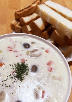 鶏もも肉ときのこの鶏ガラシチュー-レシピのメイン写真