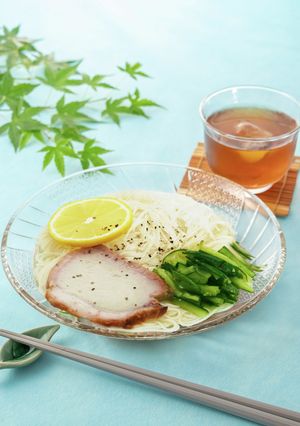 やみつき胡瓜とチャーシューの塩レモン素麺-レシピのメイン写真