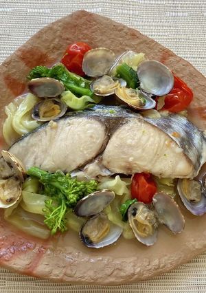 さわらと春野菜のアクアパッツァ-レシピのメイン写真