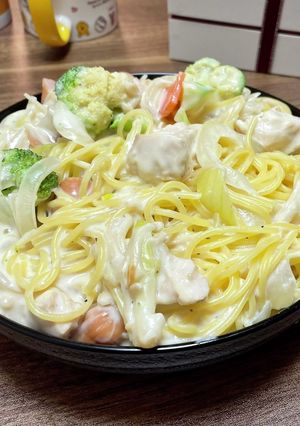濃厚クリーム具沢山パスタ♪3/1-レシピのメイン写真
