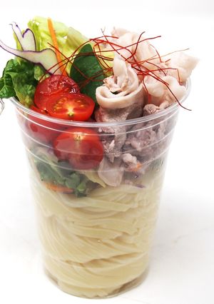豚しゃぶZALうどん ごまドレ生ポン酢-レシピのメイン写真