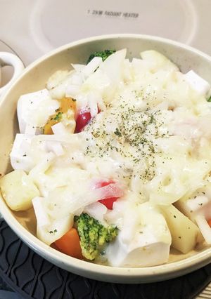 簡単　お好きな野菜で餅とチーズのグリル-レシピのメイン写真