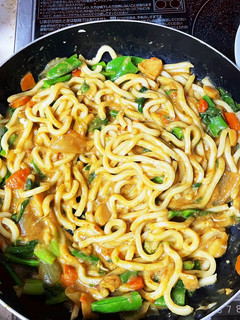 菜花入り焼きカレーうどん-レシピのメイン写真
