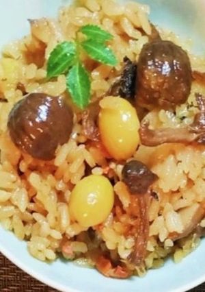 天津甘栗で栗おこわ(中華風)-レシピのメイン写真