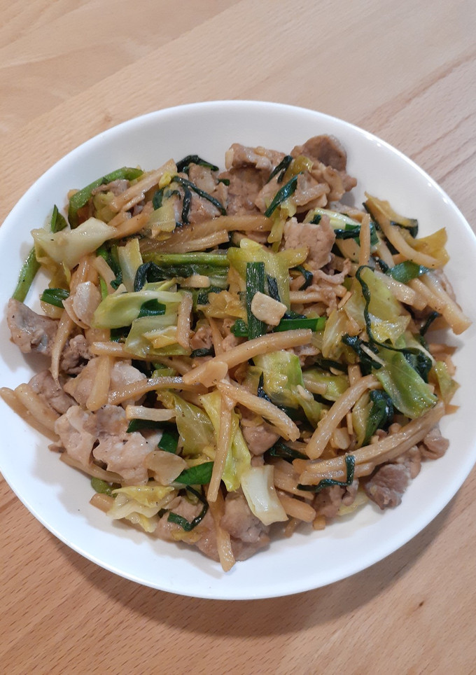 豚肉と筍、キャベツのオイスターソース炒め-レシピのメイン写真