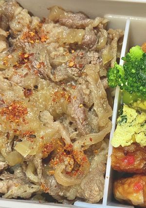 電気圧力鍋 水無し 牛丼の具 冷凍玉ねぎ-レシピのメイン写真