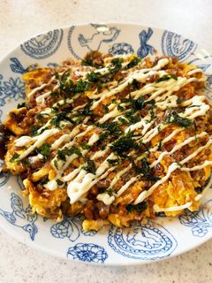 お好み焼き風♡納豆卵焼き-レシピのメイン写真