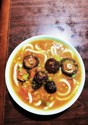 干し椎茸と根菜の煮込みカレーうどん-レシピのメイン写真