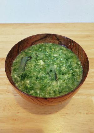 あおさと卵の味噌汁-レシピのメイン写真
