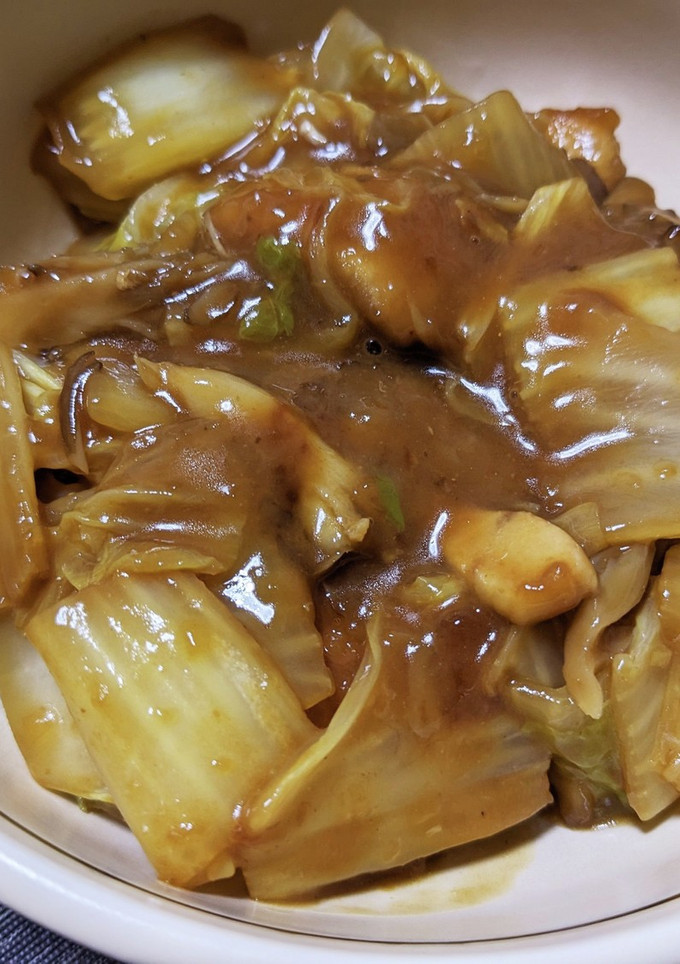 まぐろと白菜の味噌あんかけ炒め-レシピのメイン写真