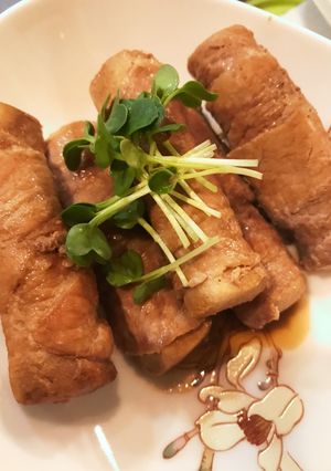 高野豆腐滲み煮の豚モモ巻き-レシピのメイン写真