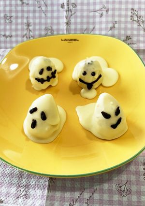ハロウィンに簡単に　チョコバナナおばけ-レシピのメイン写真