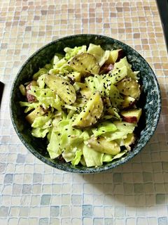 さつまいもとキャベツの味噌マヨサラダ-レシピのメイン写真