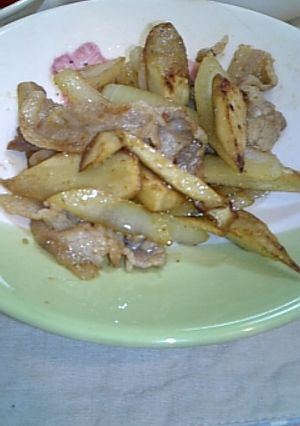 新ゴボウと豚肉の炒め物-レシピのメイン写真