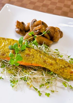 トースターで簡単♪鮭のバジルマヨ焼き-レシピのメイン写真
