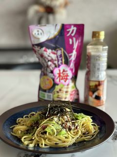 キャベツとカリカリ梅の和風パスタ-レシピのメイン写真