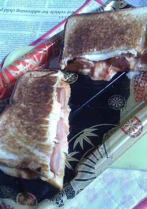 ウインナー＆チーズ＋白菜のホットサンド-レシピのメイン写真