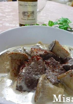 牛肉とエリンギのクリーム煮-レシピのメイン写真