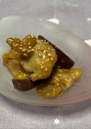 鶏肉とさつまいものホクホク甘辛炒め！-レシピのメイン写真