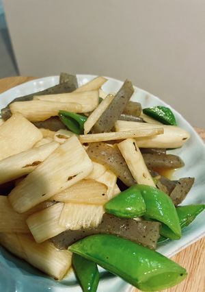 長芋とこんにゃくのバター醤油炒め-レシピのメイン写真