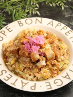 カツ丼リメイク!あんかけカツチャーハン-レシピのメイン写真