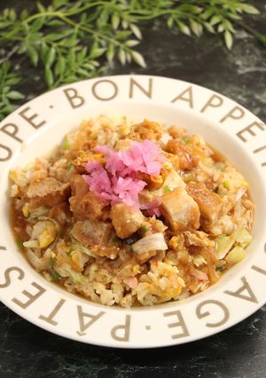 カツ丼リメイク！あんかけカツチャーハン-レシピのメイン写真