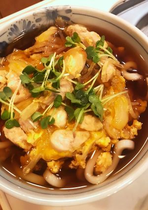 鶏ササミで親子うどん-レシピのメイン写真