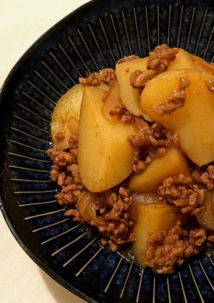 ○じゃがいもとひき肉の甘口餡かけ-レシピのメイン写真